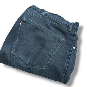 Levi's Black Jeans Mens W42 L32 Denim Pants Classic‎ Fit